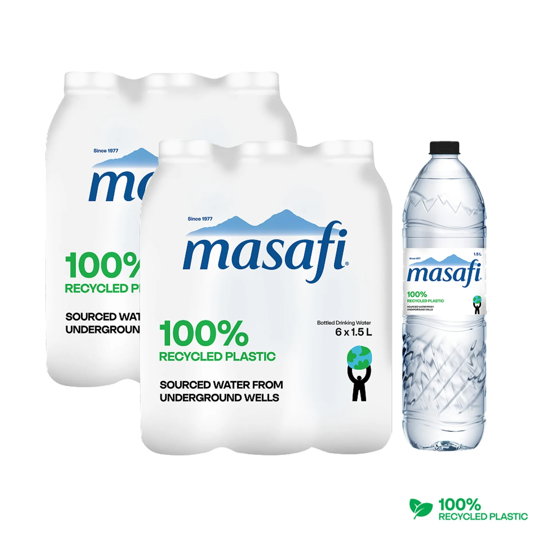 Masafi Bottled Water 1.5L (Pack of 6)